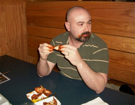 Scott Doing the Blazin' Challenge at Buffalo Wild Wings